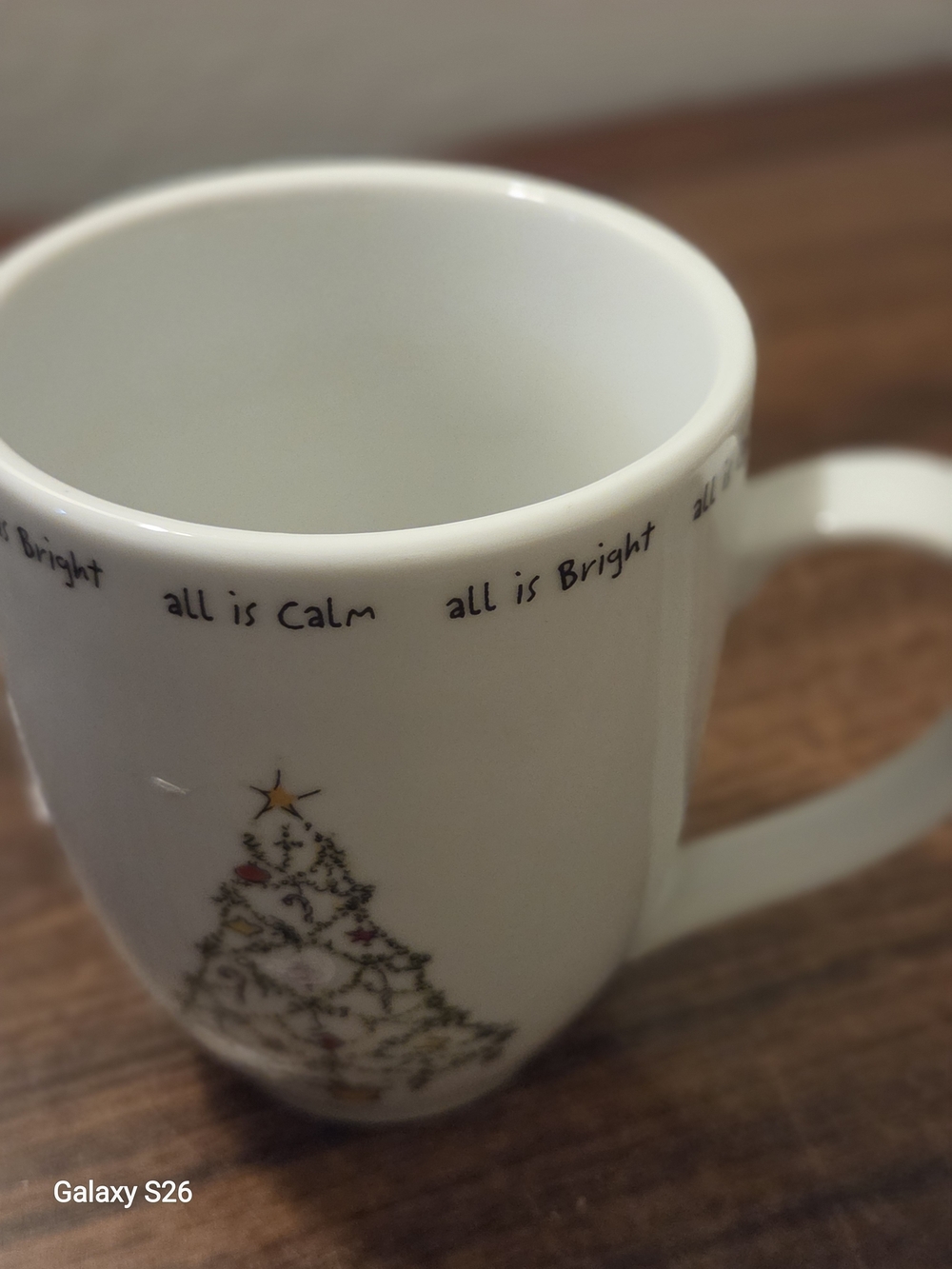 Pottery Barn White Ceramic Mug  Christmas Tree